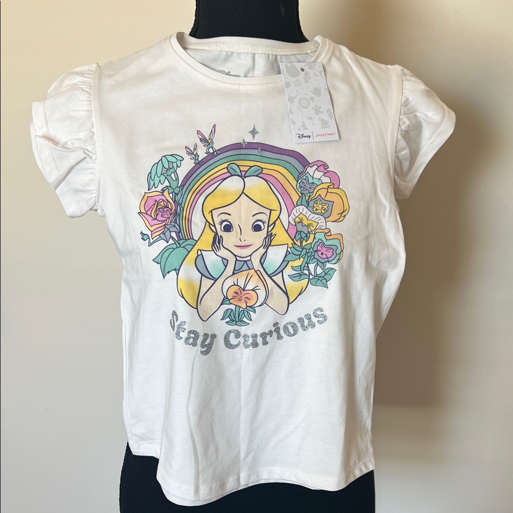 Disney White Kids T-Shirt with Colorful Character Design